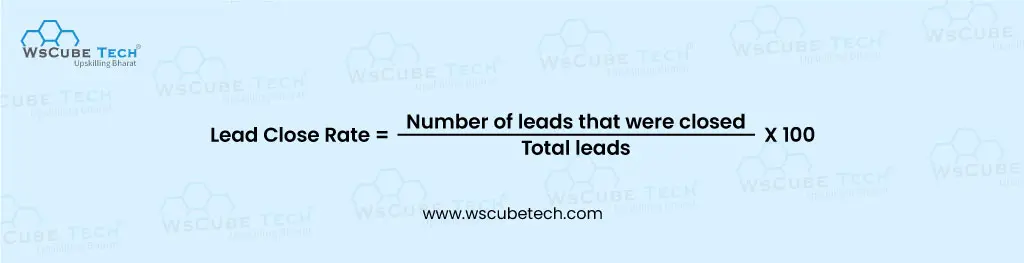 Lead Close Rate Formula