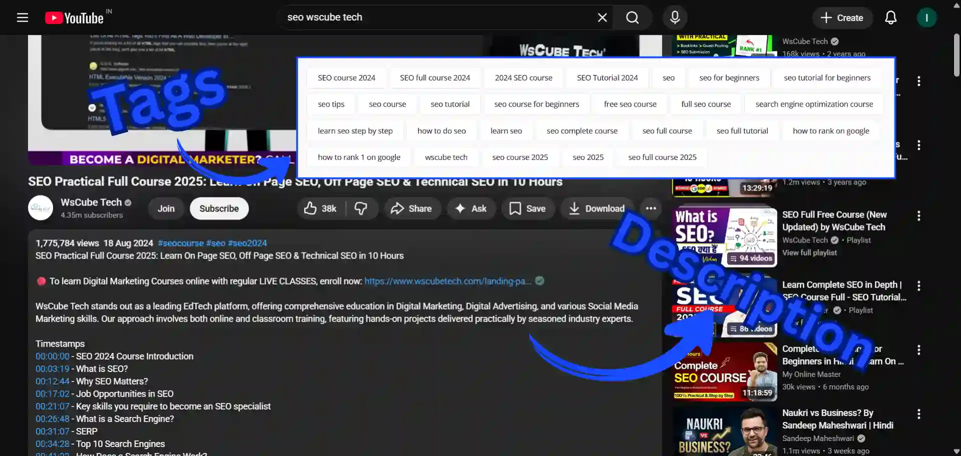 Description & Tags Optimization